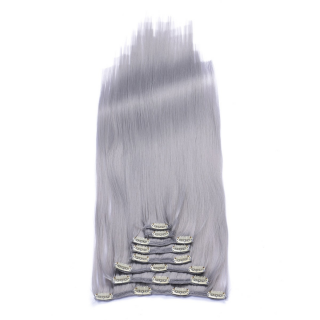 #Grey/Grau - Clip-In Hair Extensions / 8 Tressen / Haarverlngerung XXL Komplettset