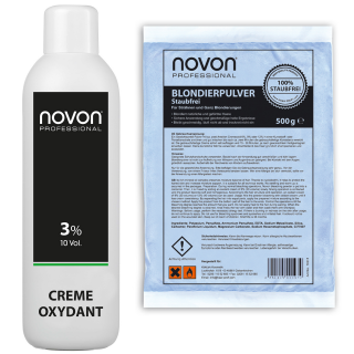 Novon Cream Oxydant 3% - 1000ml + 500g Blondierpulver
